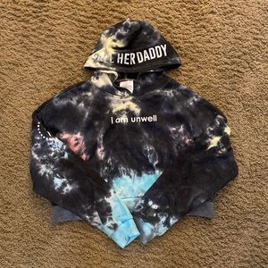 Call Her Daddy “I am unwell” cropped tie-dye sweatshirt